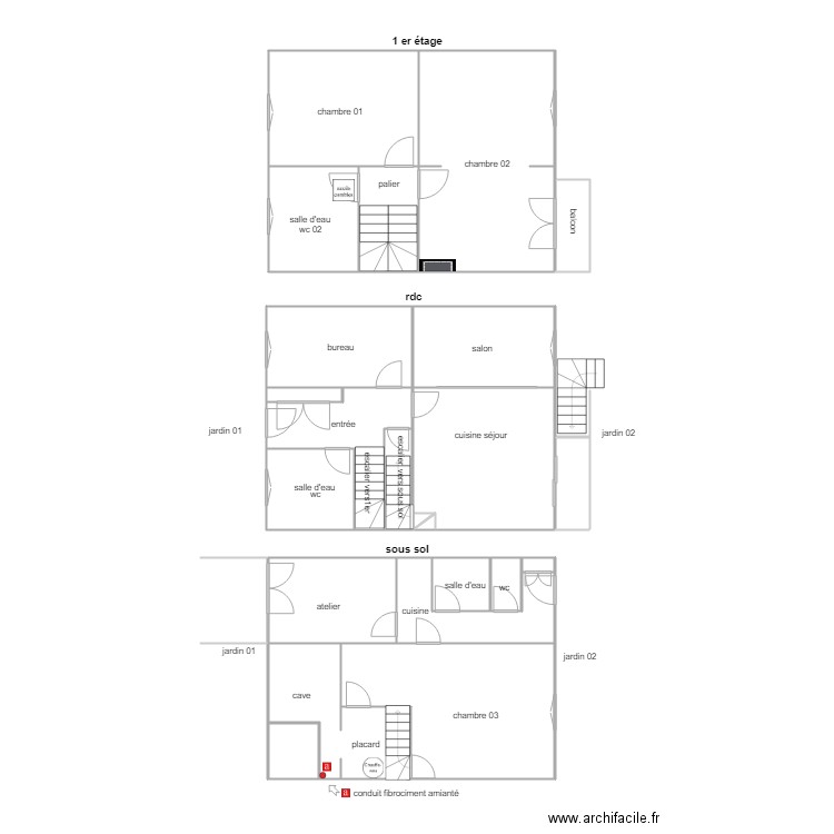 indivision julliot ducouret amiante 3. Plan de 0 pièce et 0 m2