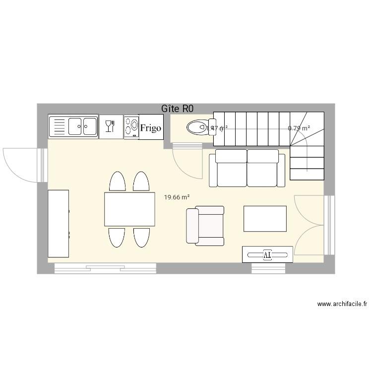 Gite R0. Plan de 0 pièce et 0 m2