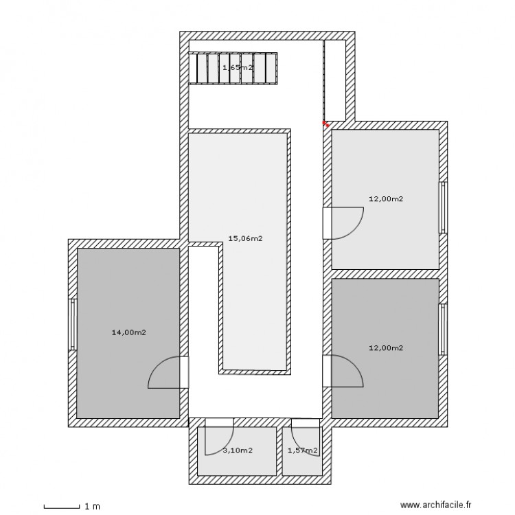 1er étage Chatillon. Plan de 0 pièce et 0 m2