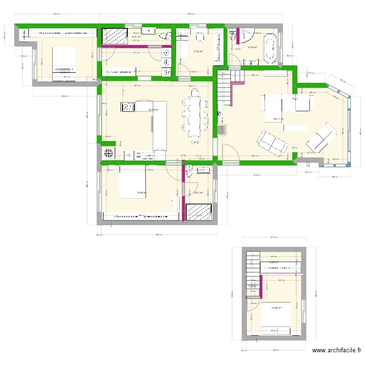 DEVOIS  1 PROJET-3 20 sept. Plan de 11 pièces et 145 m2