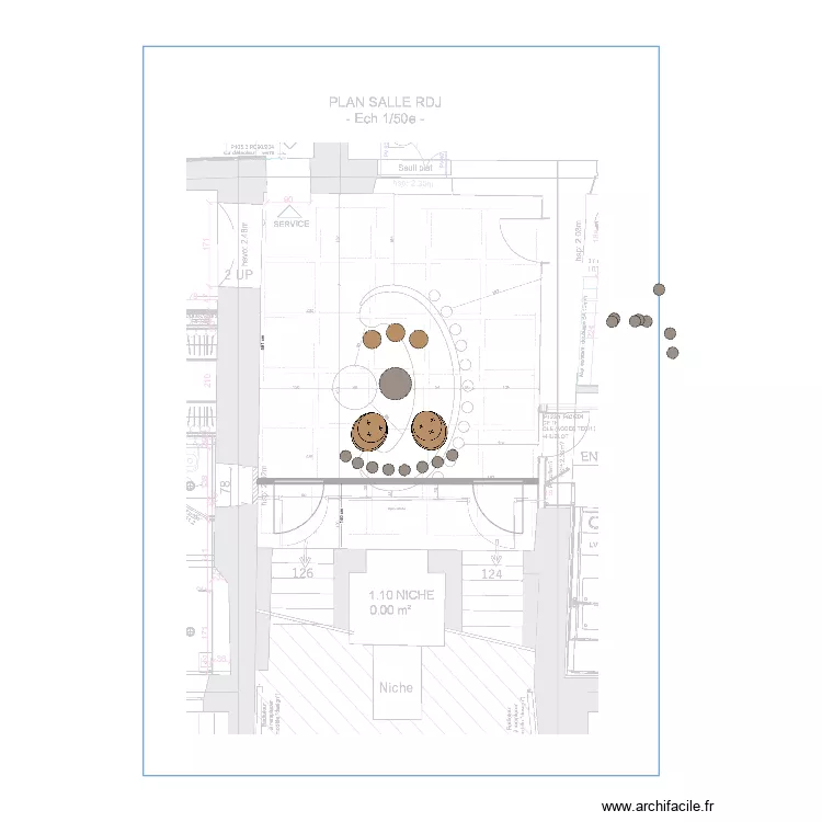 salon RDJ 1. Plan de 