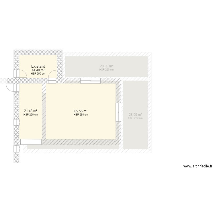 extension plan RC . Plan de 0 pièce et 0 m2