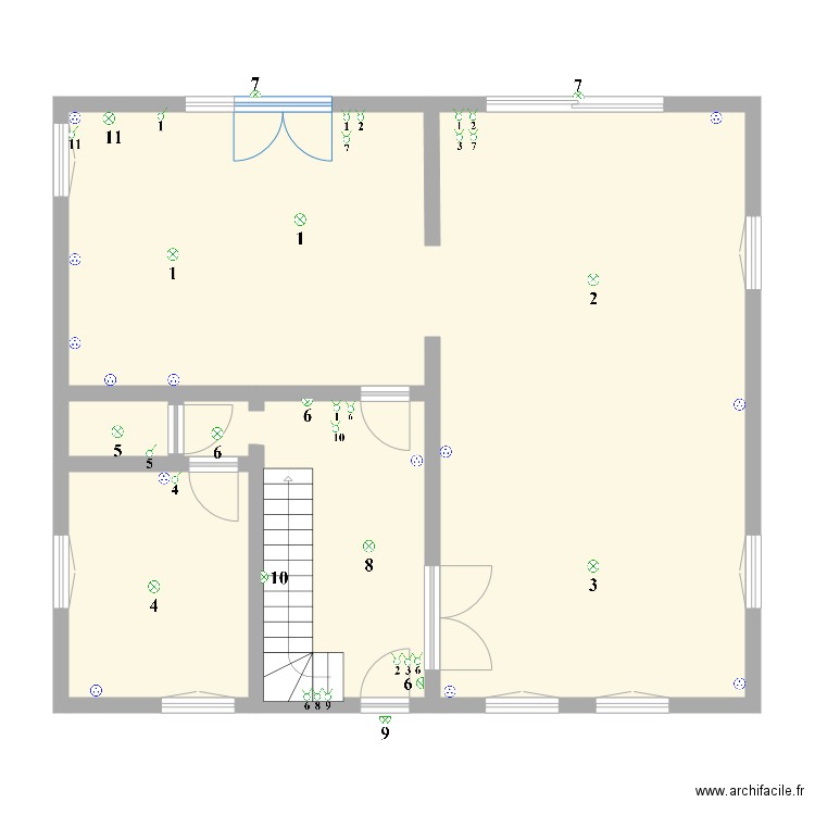 Plan RDC. Plan de 0 pièce et 0 m2