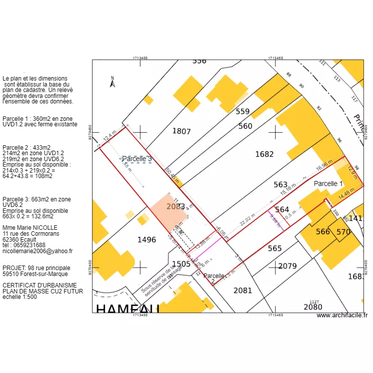 nouvelle division. Plan de 