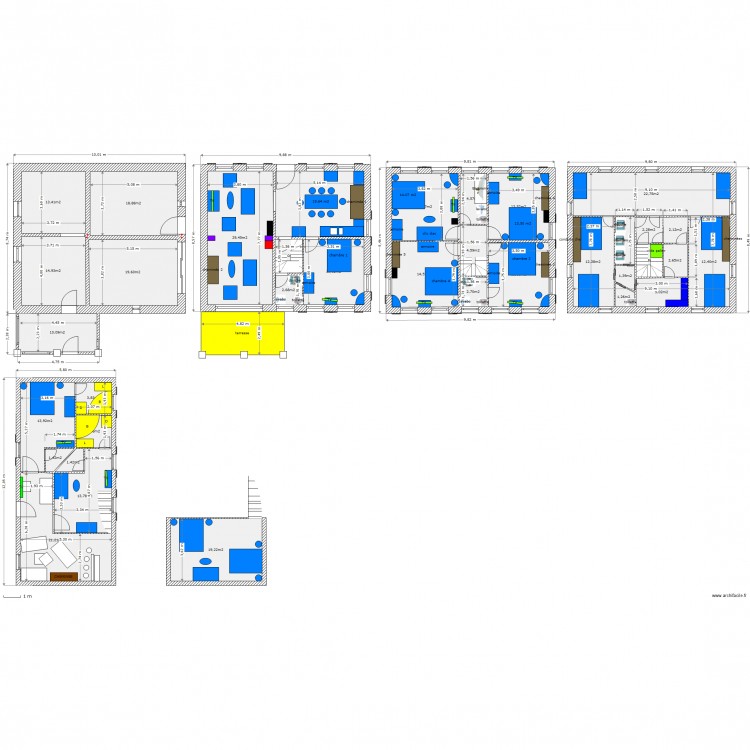 plans d'exécution 5 fenêtres grenier. Plan de 0 pièce et 0 m2