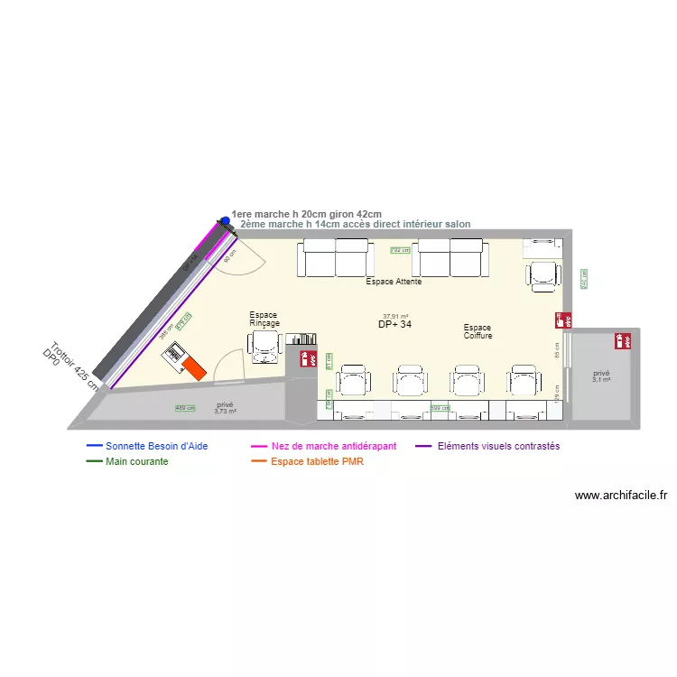 CUT HOUSE APRES TRAVAUX. Plan de 
