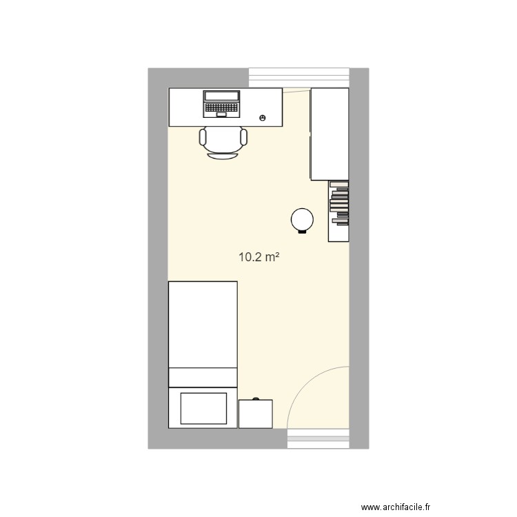 Chambre. Plan de 0 pièce et 0 m2