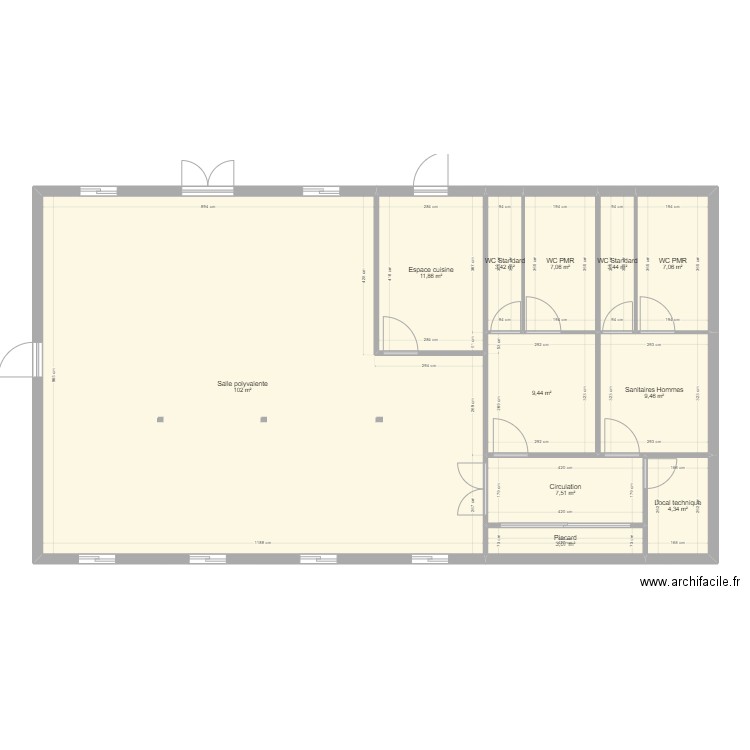 Salle en modulaires - achat. Plan de 0 pièce et 0 m2