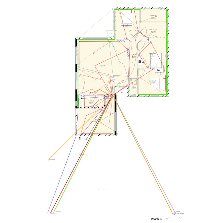 fond plan electricité. Plan de 10 pièces et 119 m2