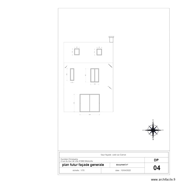 futur façade finale  ARRIERE  CHRIS . Plan de 0 pièce et 0 m2