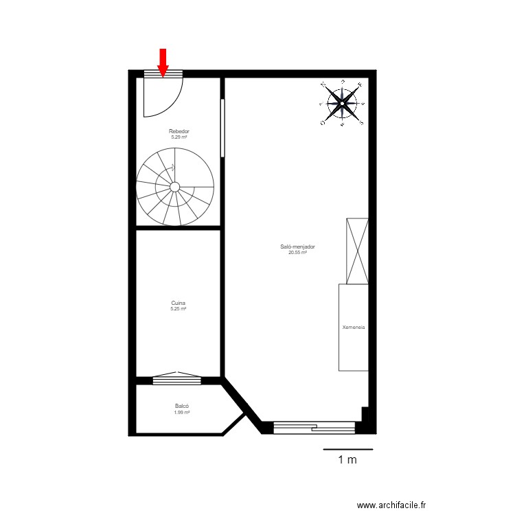 ED. CENTRE ESCALA B. 5-3. PERE D'URG 9. ANDORRA. Plan de 13 pièces et 66 m2