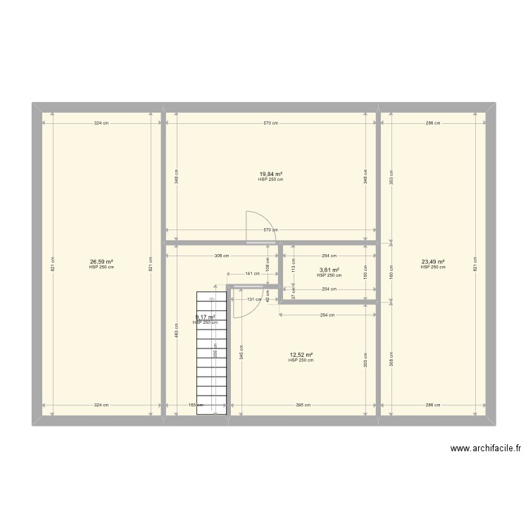 2 bouviers 1. Plan de 6 pièces et 95 m2