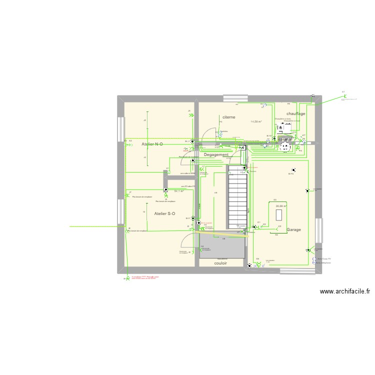 2022 Electricité cave Pierre. Plan de 0 pièce et 0 m2