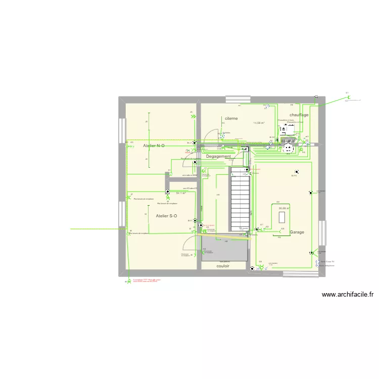 2022 Electricit&eacute; cave Pierre. Plan de 