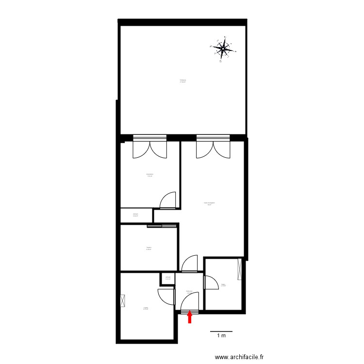 ED. LA VENA 1, PB-6. ENCAMP. Plan de 11 pièces et 82 m2