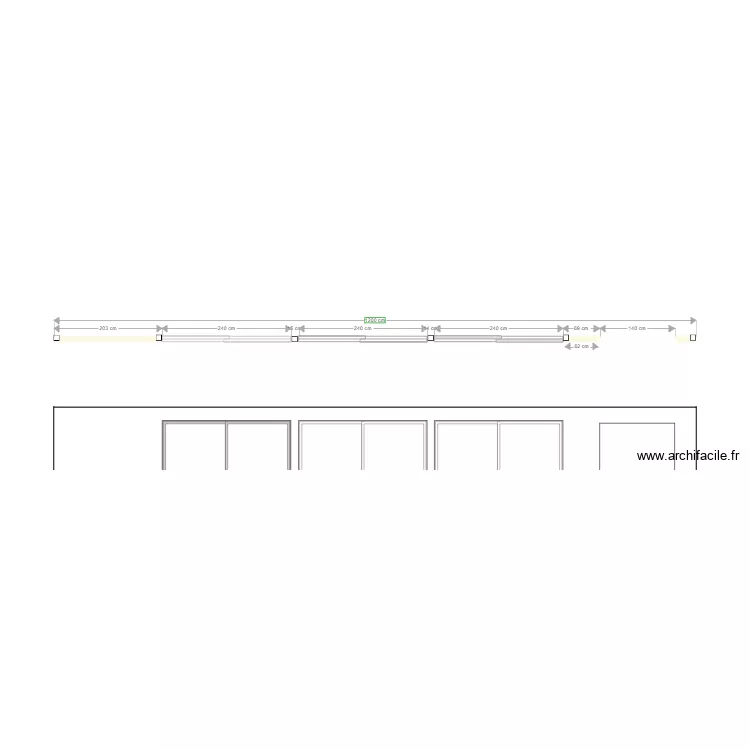 FACADE ABRI PISCINE. Plan de 