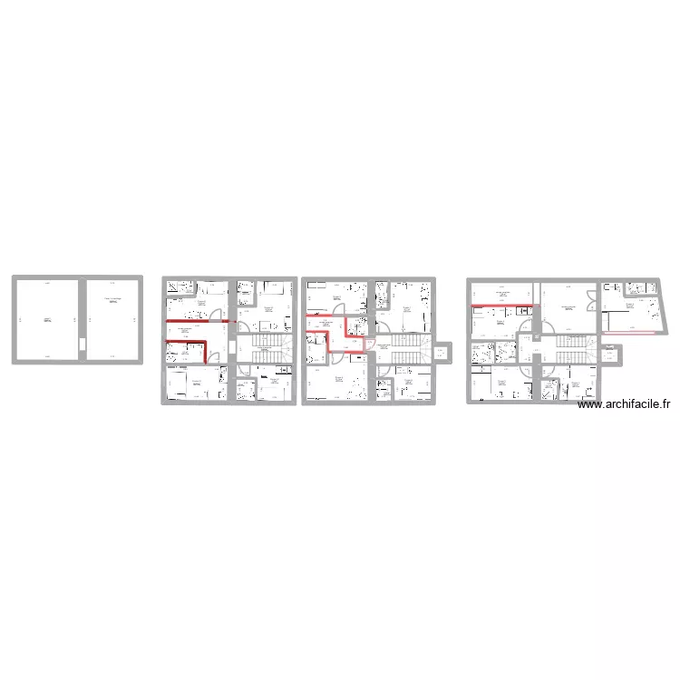 differdange banque. Plan de 34 et 271 m² differdange banque. Plan de 34 et 271 m²