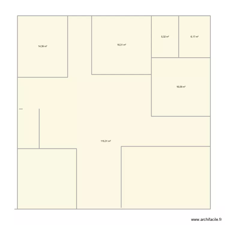 khadim bamba. Plan de 6  et 174 m²