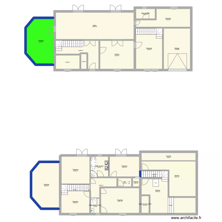 maison. Plan de 25 Pièces et 276 m²