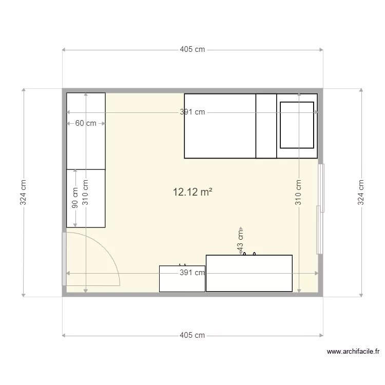 Chambre No&eacute;mie 1. Plan de 