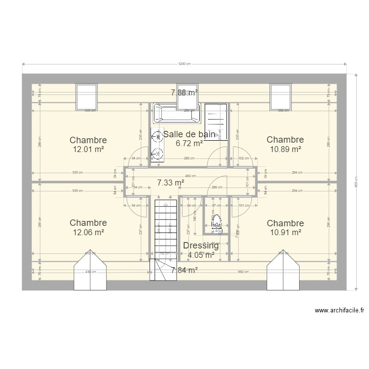 MAILLET ROZIER ETAGE. Plan de 0 pièce et 0 m2