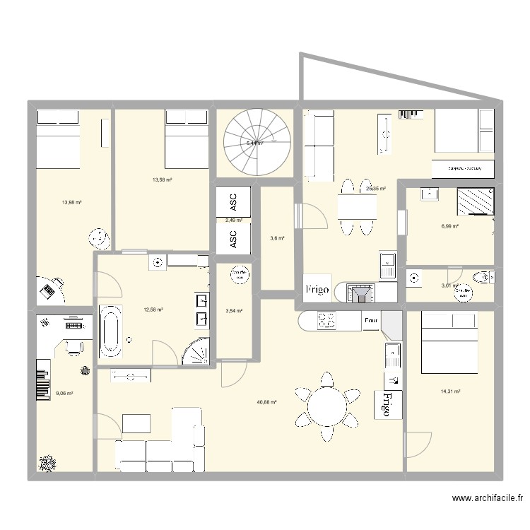 Etage n-2. Plan de 0 pièce et 0 m2