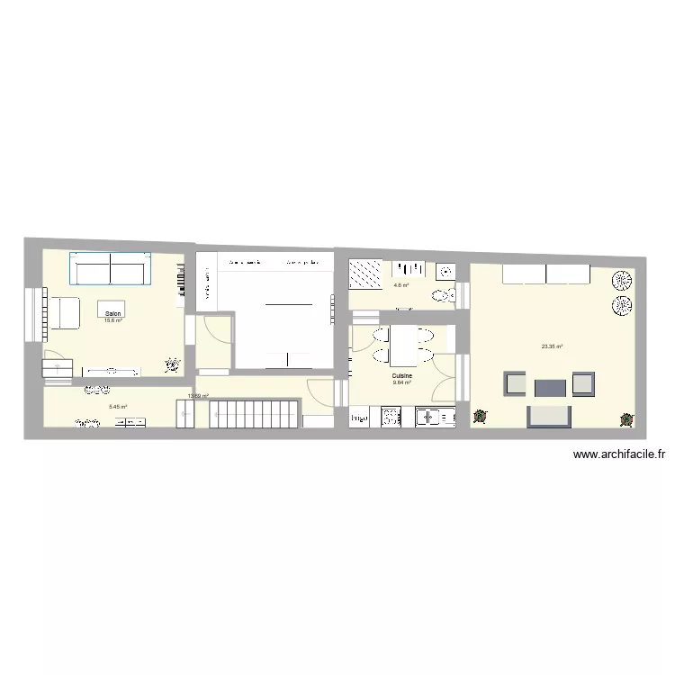 Anatole France 1er appartement aménagé. Plan de Anatole France 1er appartement aménagé. Plan de