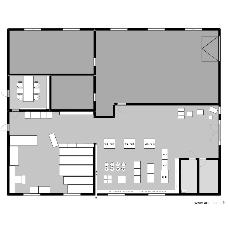 magasin. Plan de 0 pièce et 0 m2