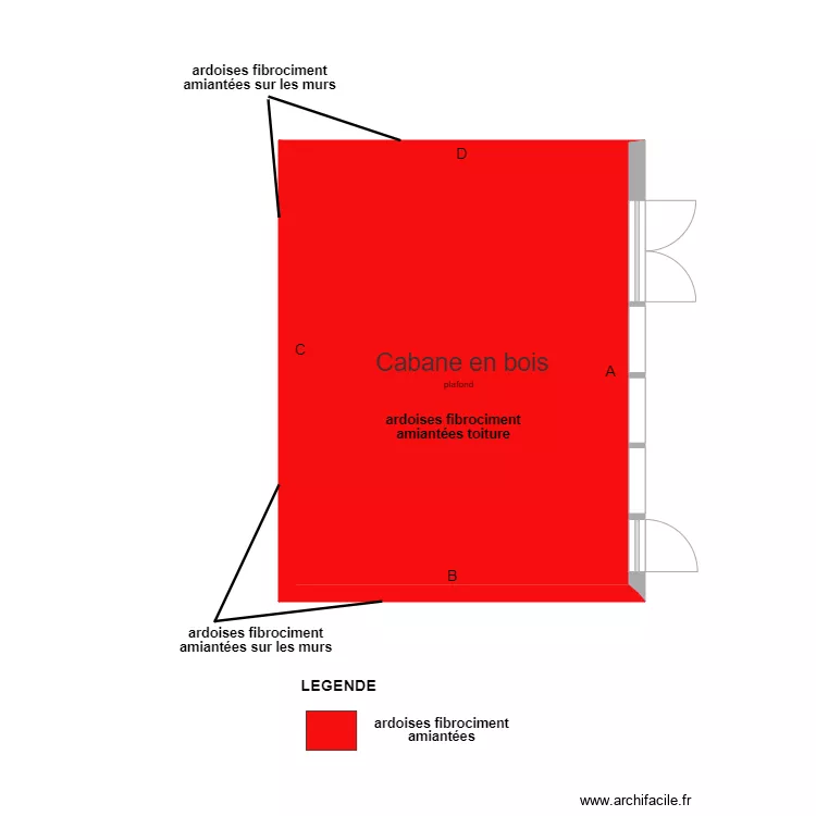 cabane en bois. Plan de cabane en bois. Plan de