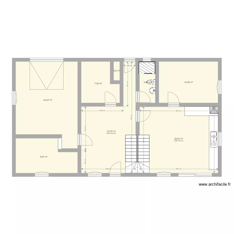 Maison Coubert rdc. Plan de 