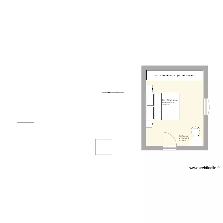Chambre 1. Plan de 