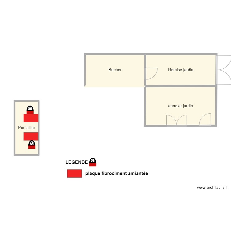 boulard2 dependances. Plan de 4 pièces et 37 m2