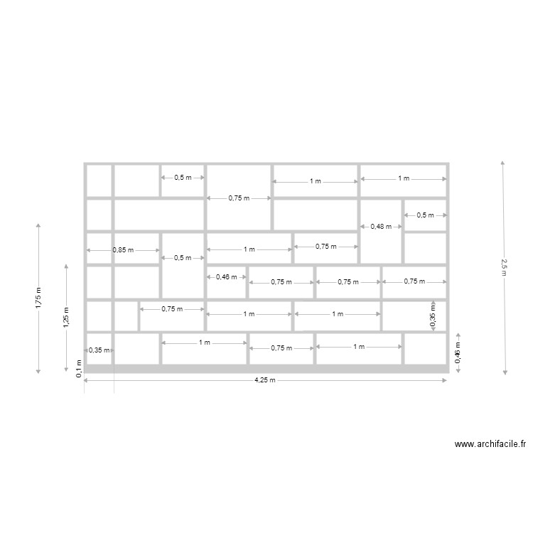 Bibliotheque. Plan de 0 pièce et 0 m2