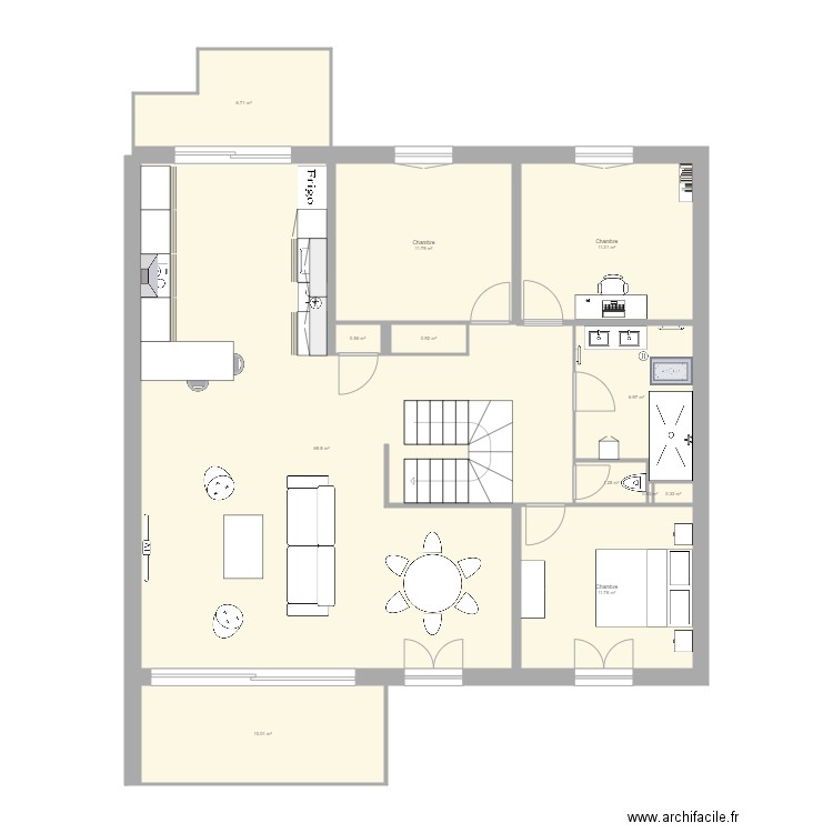 venelles 1975 cuisine déplacée. Plan de 0 pièce et 0 m2