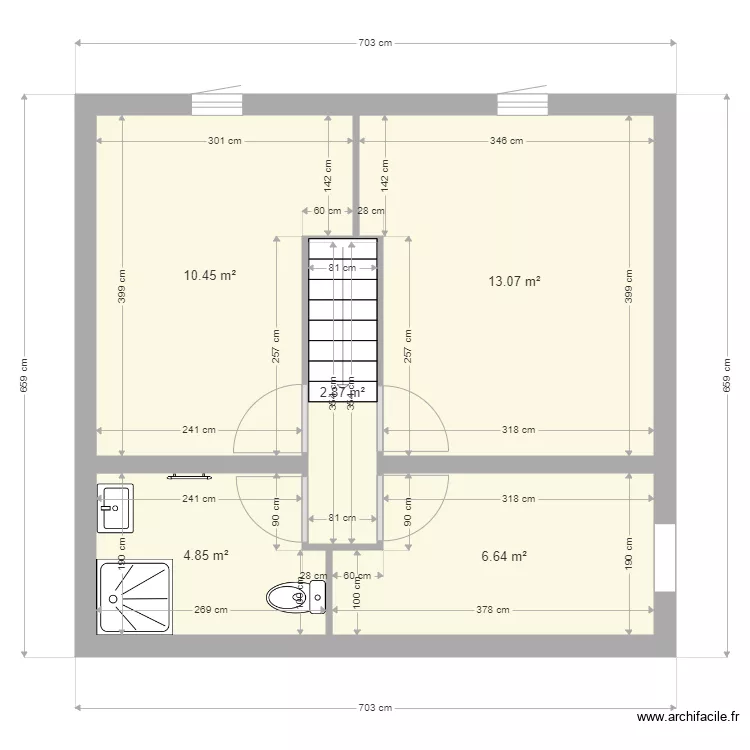 LE VERNET 1ER. Plan de 