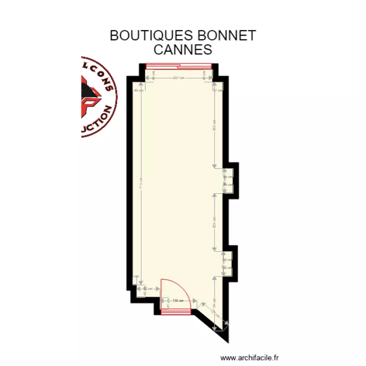 BOUTIQUE BONNET. Plan de 