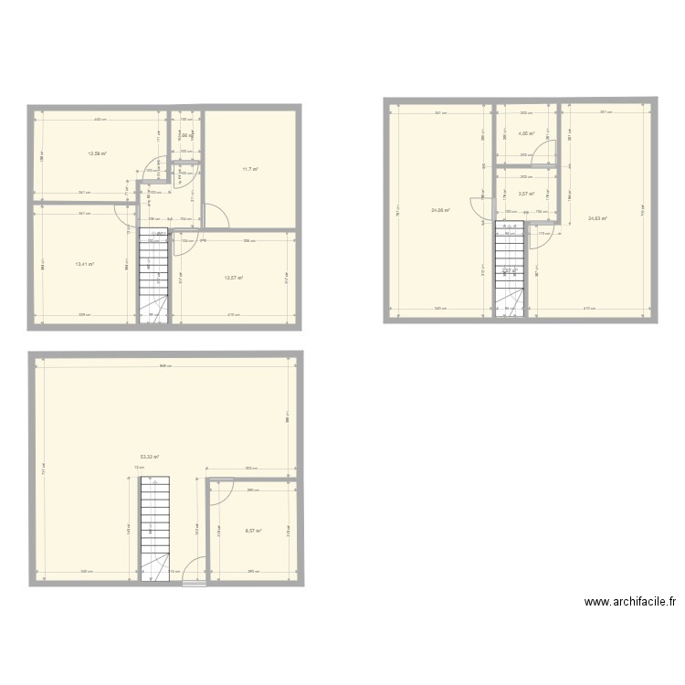 Projet2. Plan de 13 pièces et 181 m2
