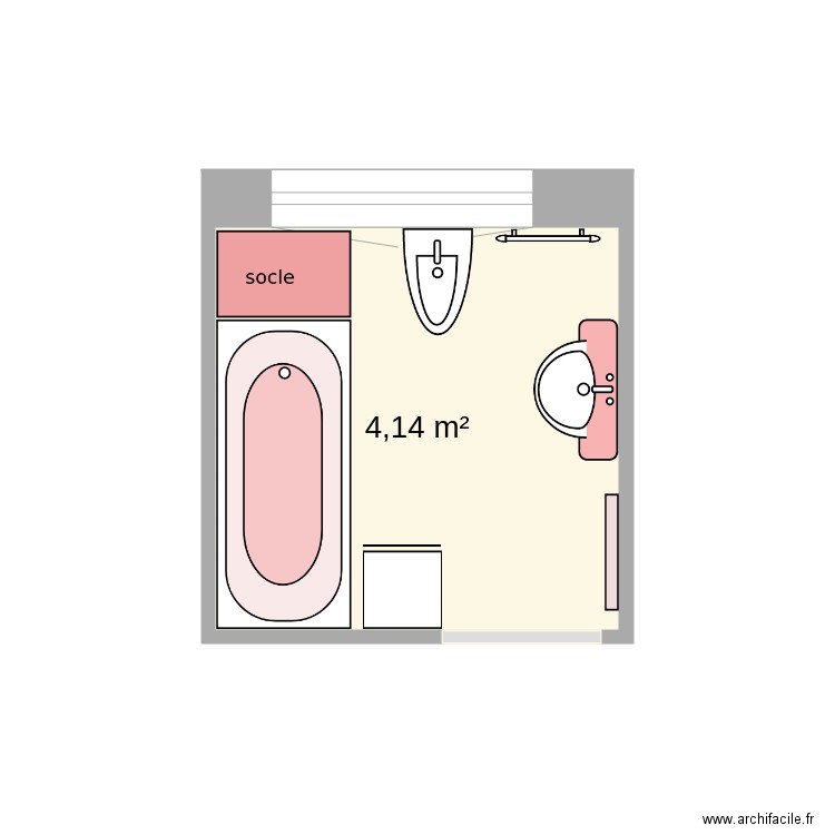 Salle de bains état actuel. Plan de 0 pièce et 0 m2