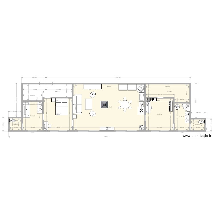 maison enterrée. Plan de 0 pièce et 0 m2