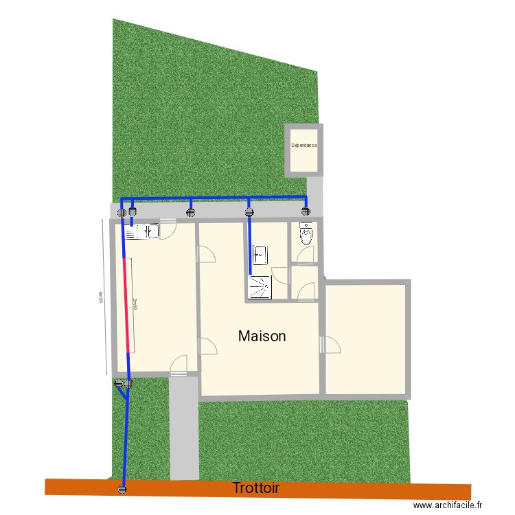 4 Hector Berlioz Lens. Plan de 3 pièces et 126 m2