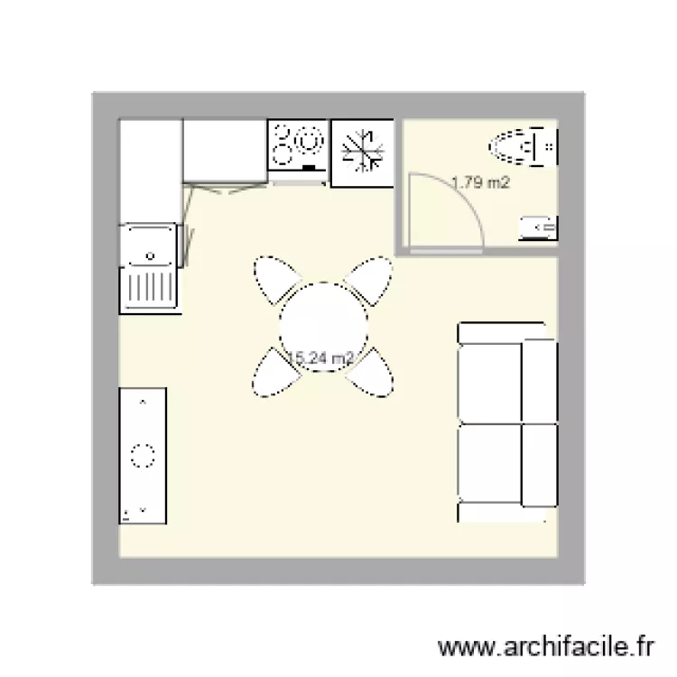 CUISINE SAM. Plan de 