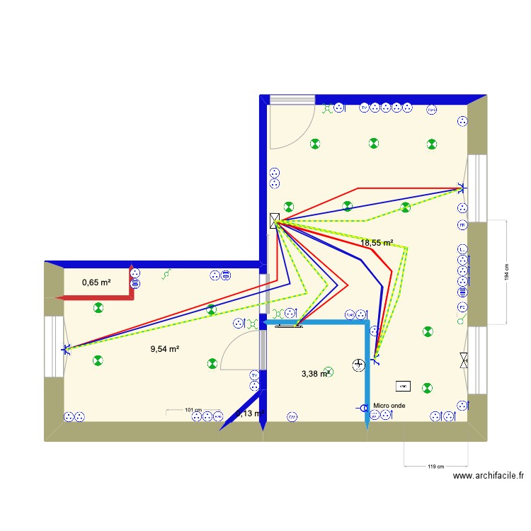 Louis Pasteur 2 Chauffage . Plan de 5 pièces et 32 m2