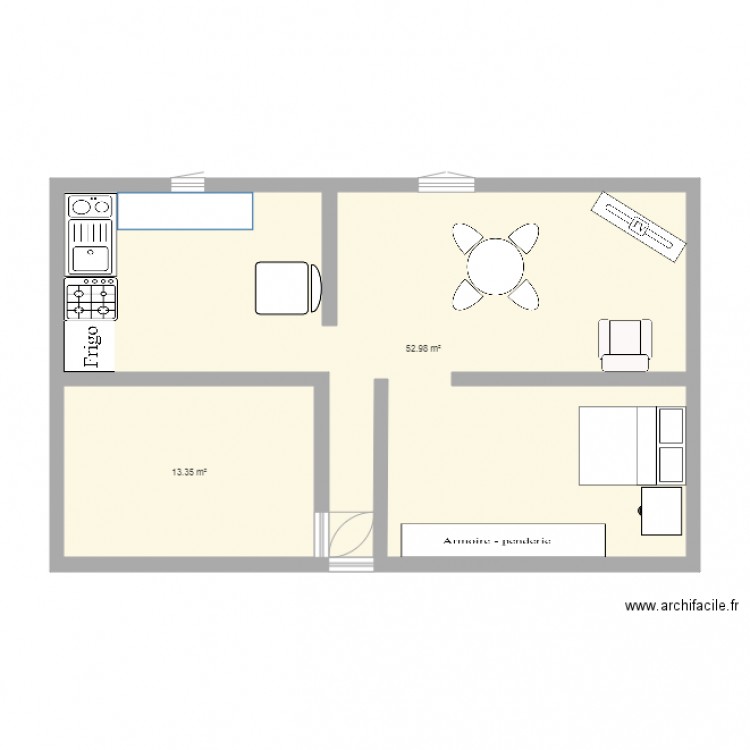 plan appartement 66 m2