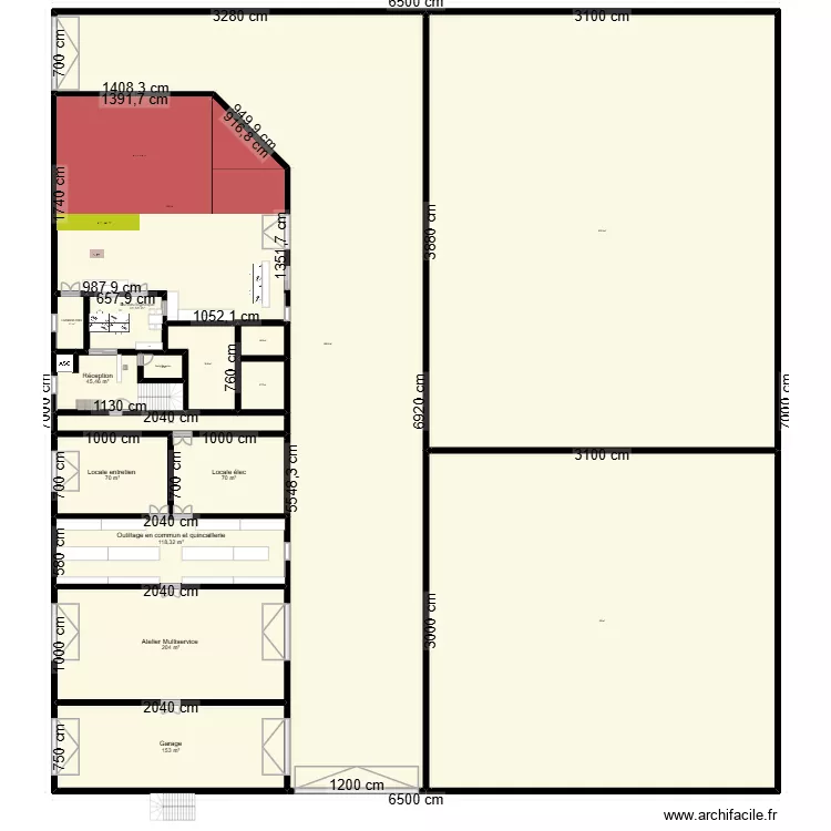 Halle St-Moss. Plan de 17 et 4301 m² Halle St-Moss. Plan de 17 et 4301 m²
