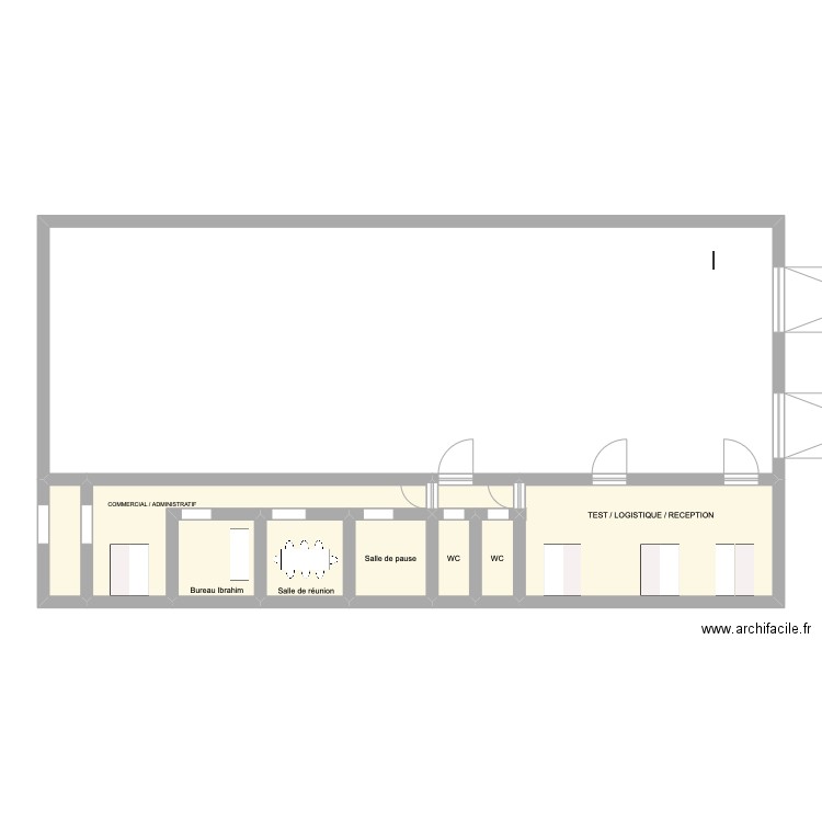 EN COURS. Plan de 10 pièces et 133 m2