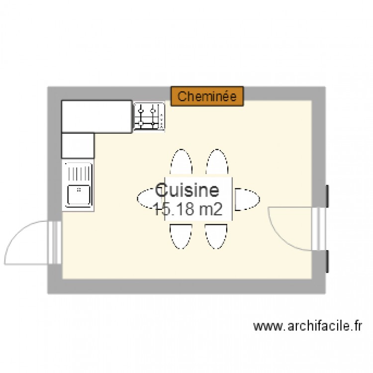 Cuisine. Plan de 0 pièce et 0 m2