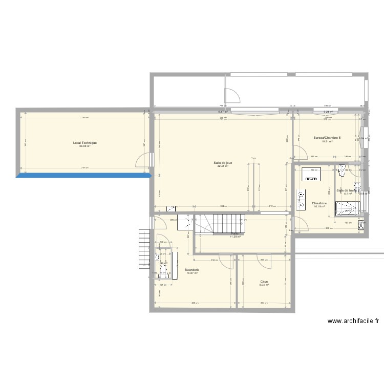 Plan RDC Bas V2. Plan de 0 pièce et 0 m2