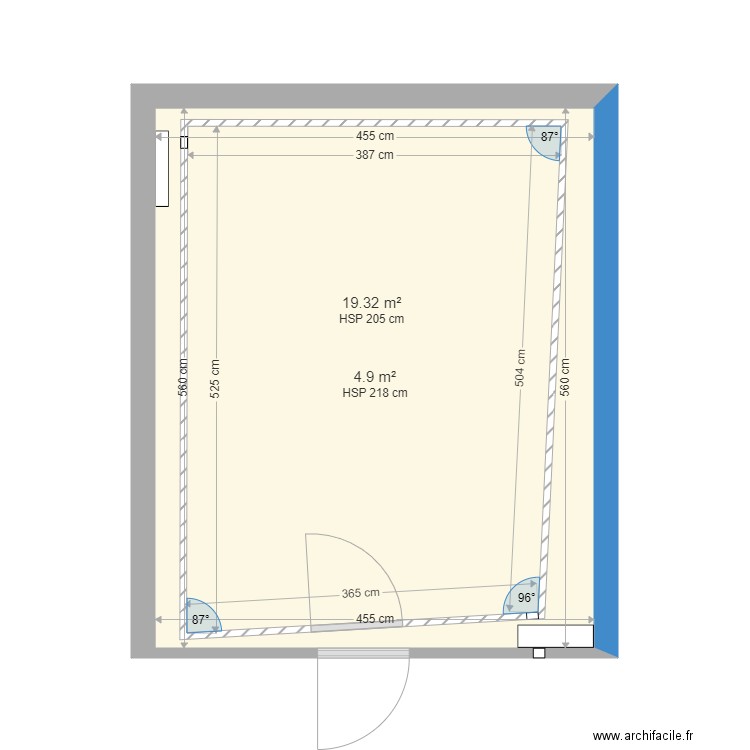 studio. Plan de 0 pièce et 0 m2