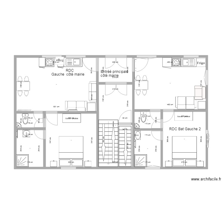 Rez de Chaussée Bat G studio 2019. Plan de 0 pièce et 0 m2