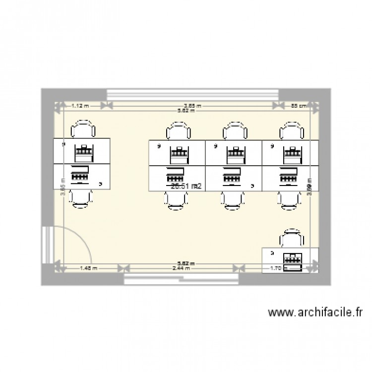 Bureau RDC Compta. Plan de 0 pièce et 0 m2